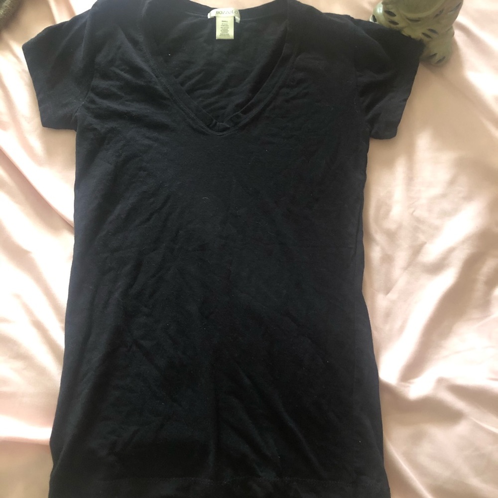 Plain Black Vneck